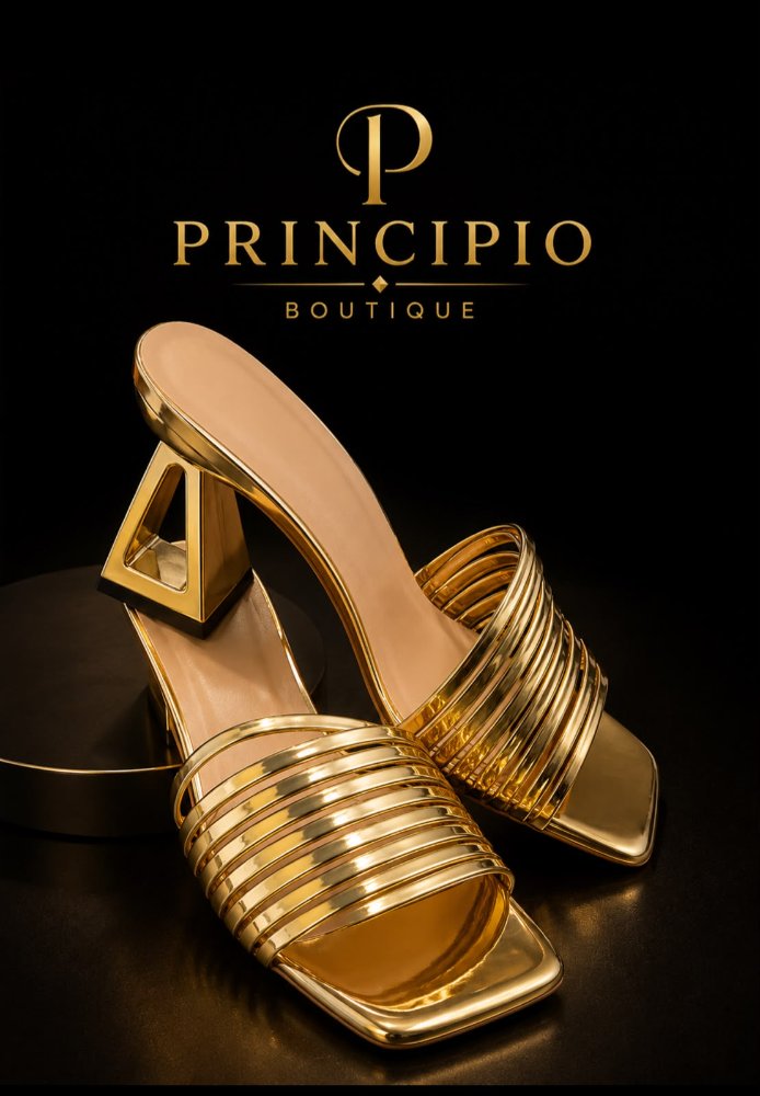 Tacon pirámide dorado