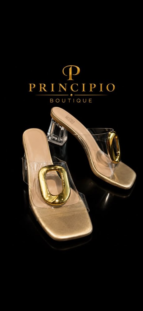 Sandalias con tacon transparente talla 43
