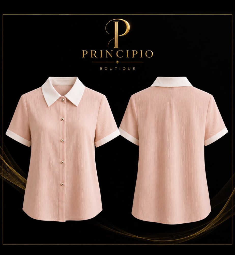 camisa holgada de color palo de rosa