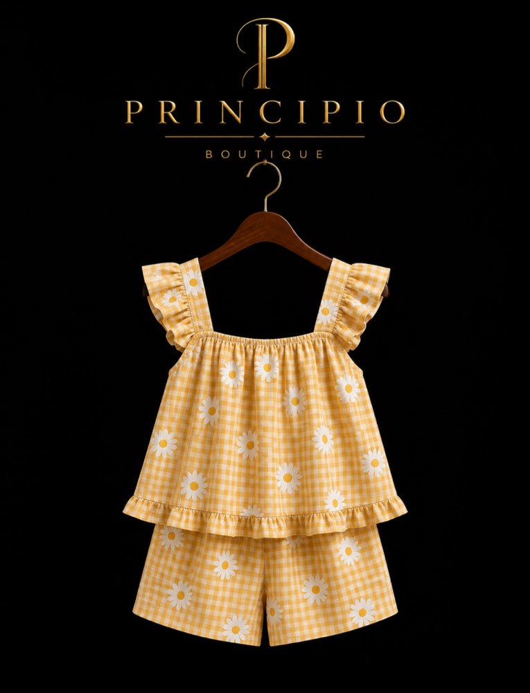 set de niña con estampado floral talla 12y