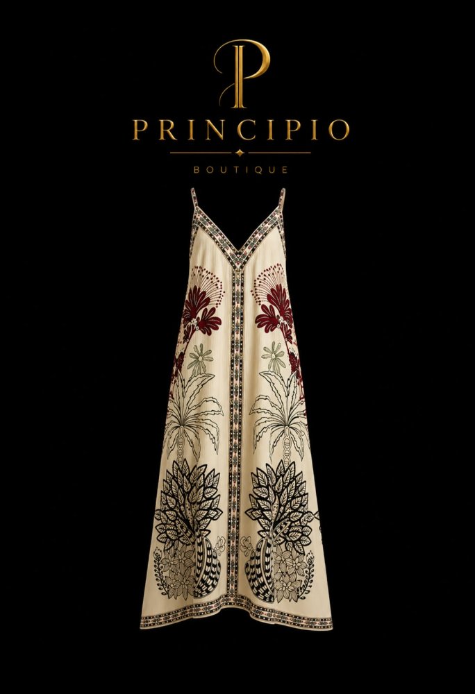 vestido largo floral Talla L