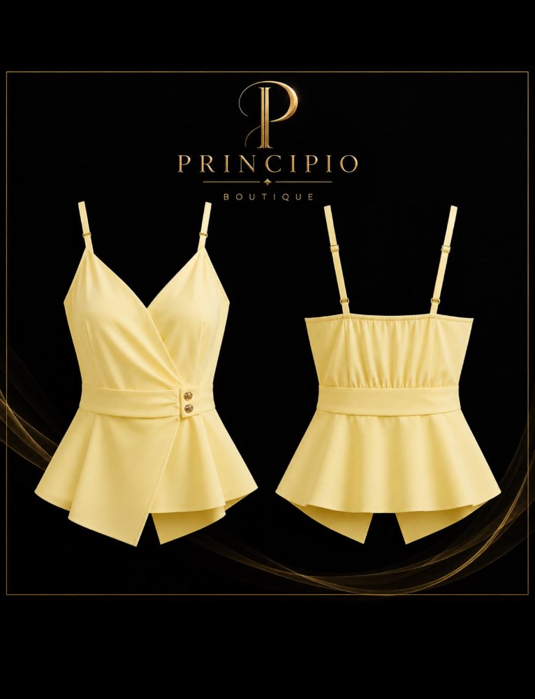 blusa de tirantes de mujer de color amarillo Talla s