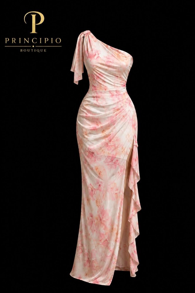 VESTIDO FLORAL ROSADO TALLA M