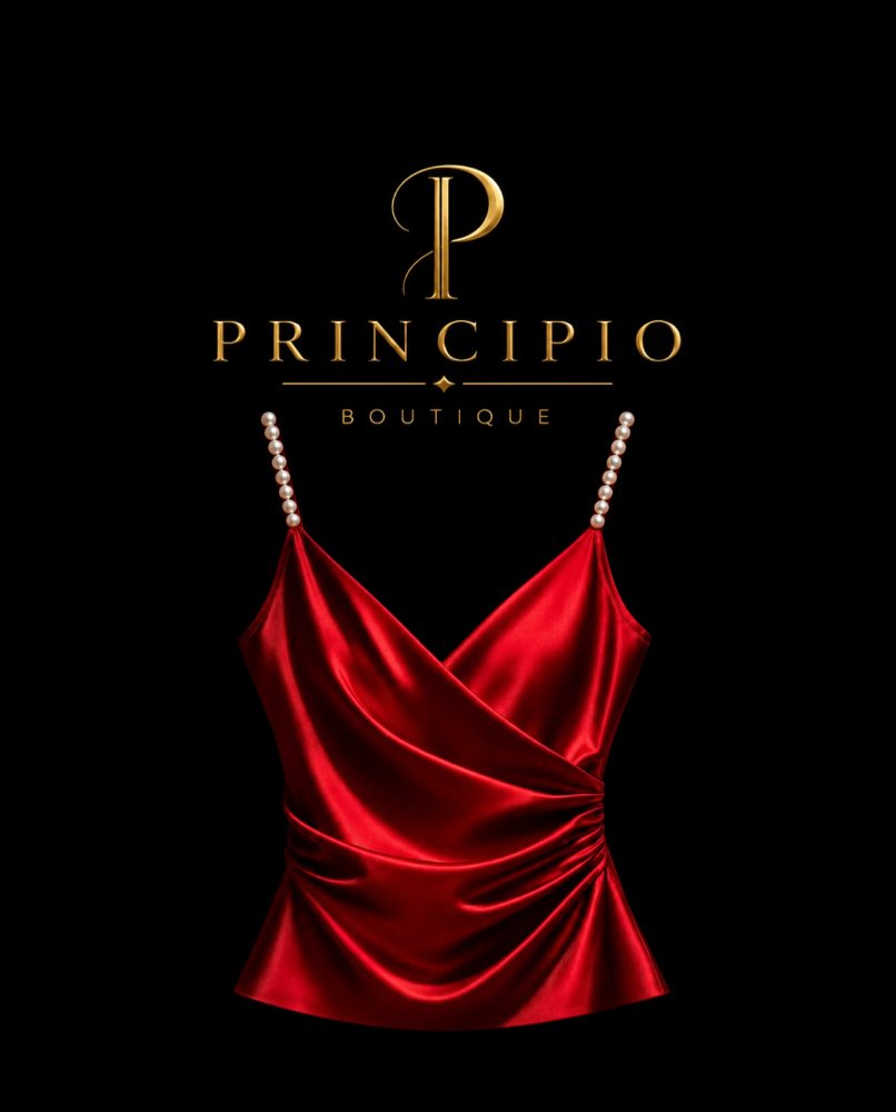 Blusa de color rojo de perlas blancas talla M