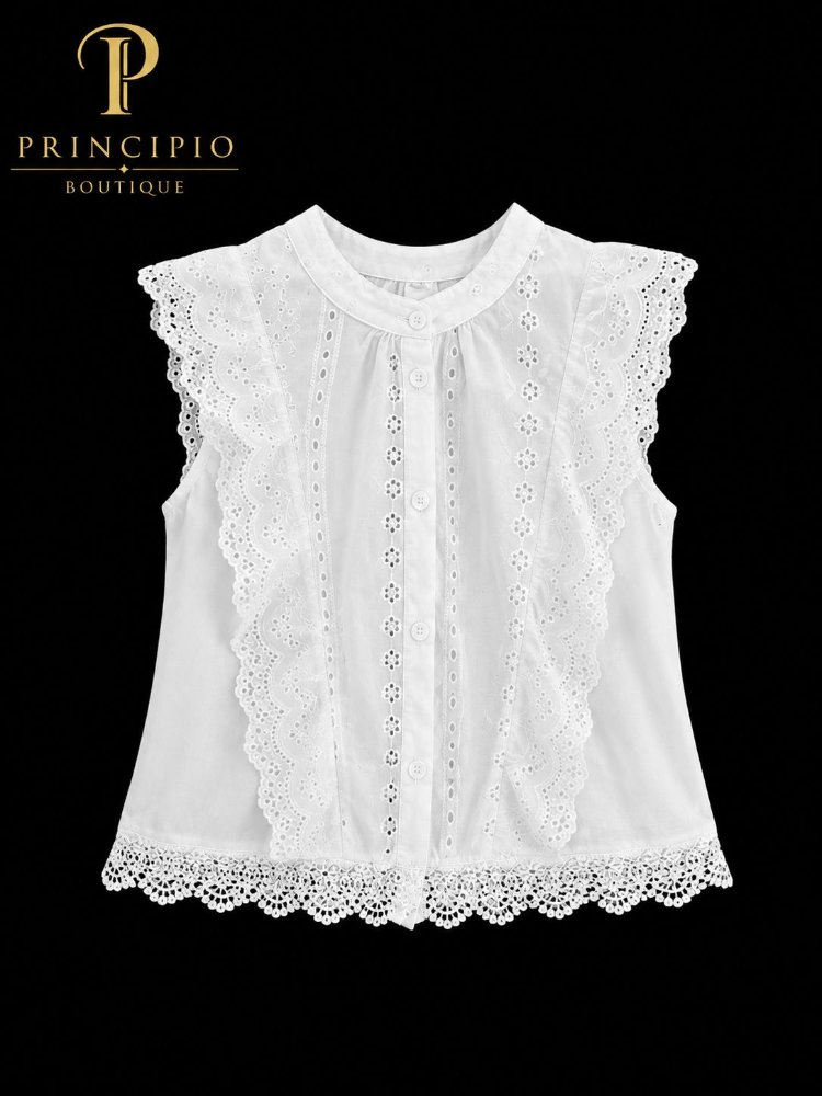 BLUSA DE OJALILO TALLA M
