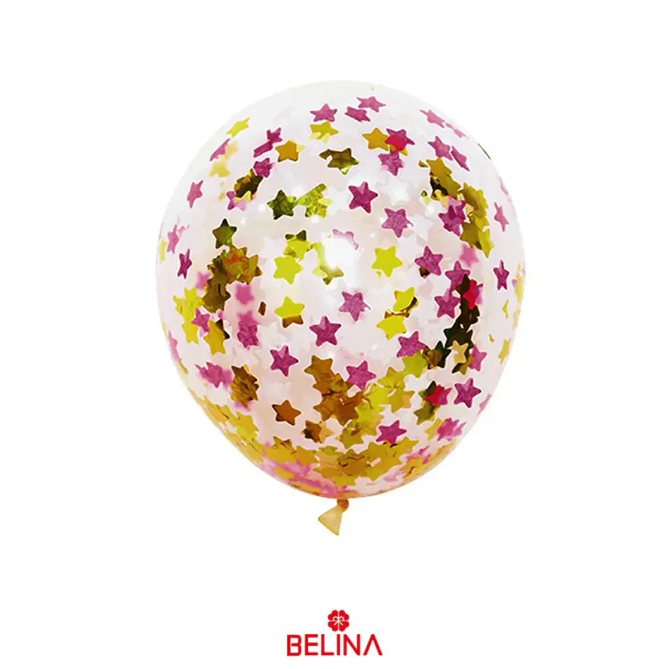 Globos Confeti Estrella Pack 3