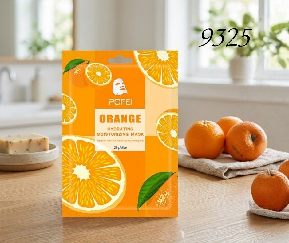 9325     Mascarilla Facial Hidratante De Frutas 25Ml Orange     500pcs