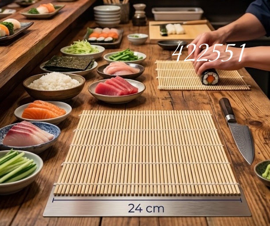 422551     Esterilla De Sushi, Tapete Para Sushi, 24*24     24pcs