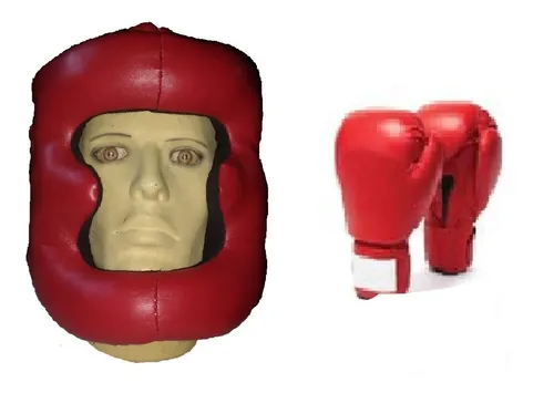 2 PARES DE GUANTES DE BOX + 2 PROTECTORES FACIALES - MARKET