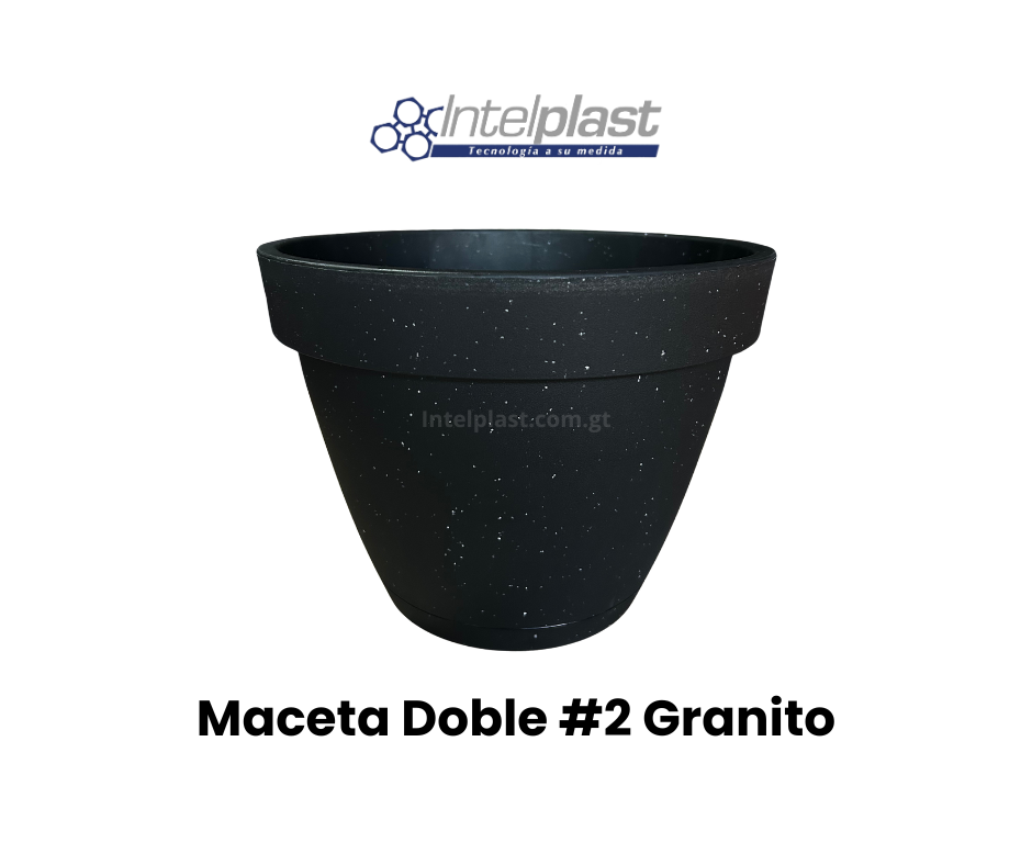 Maceta Doble Granito