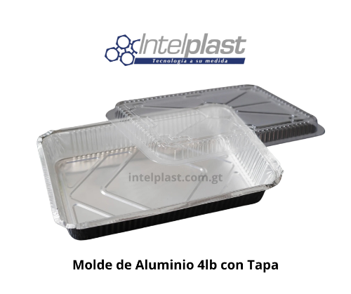 Bandeja de Aluminio 4lb con Tapa