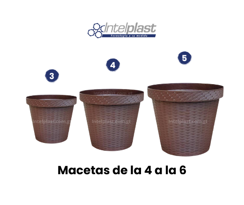 Maceta Rattan Café
