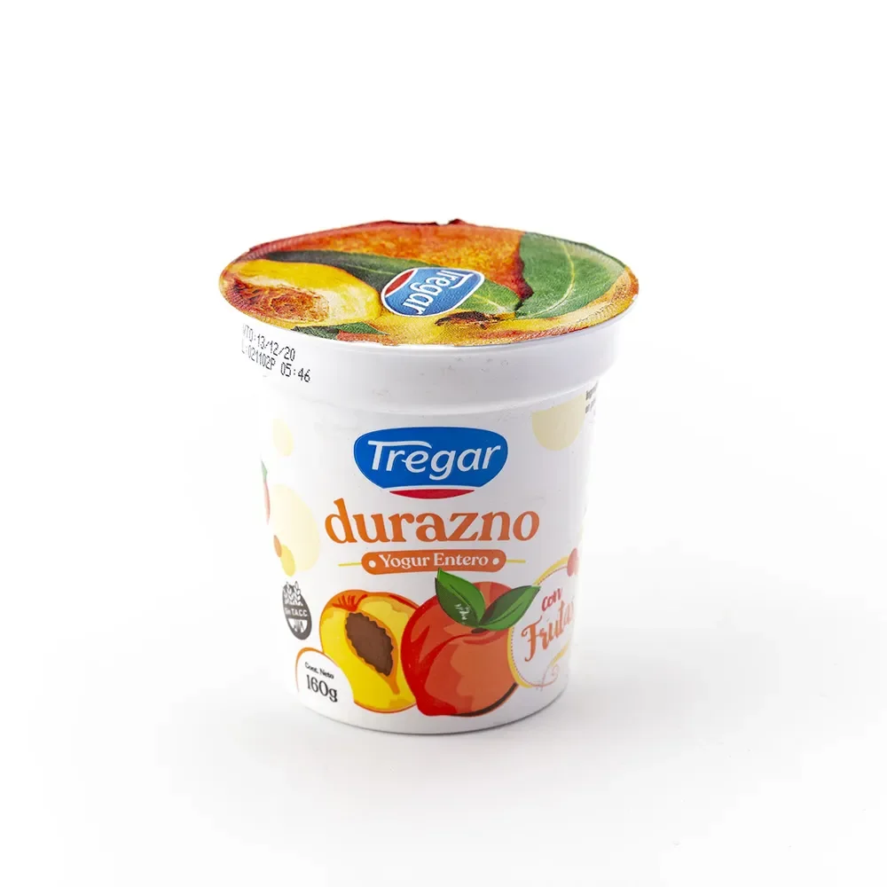 TREGAR YOGUR FRUTAS ENT. DURAZNO 160GR