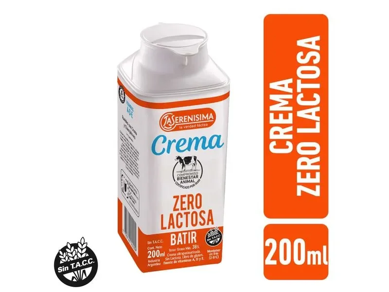 SERENISIMA CREMA DESLACTOSADA 200CC