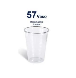 VASOS DESECHABLES  V57 / 5Oz / 132cc  x100