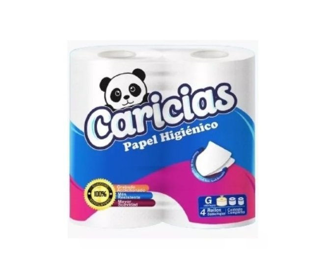 PAPEL HIG. CARICIAS AZUL 400H x12