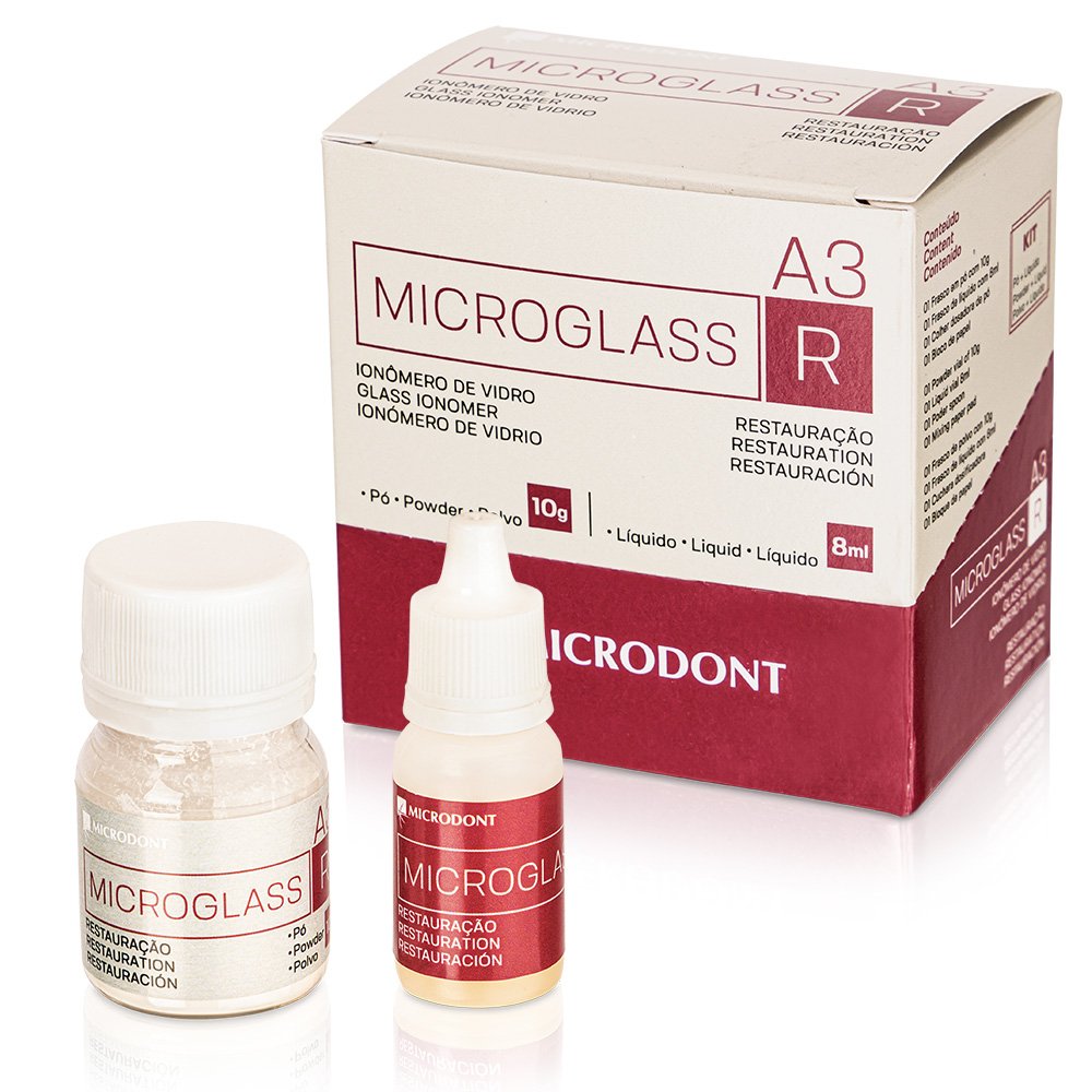 Cemento restaurativo Microglass R tono A3, Microdont