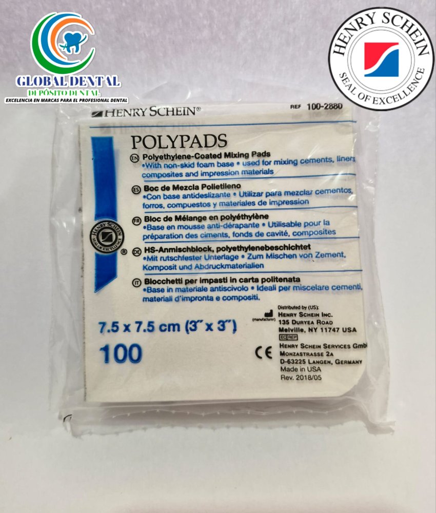 Block de mezcla 3"x3", 100 unds, Henry Schein