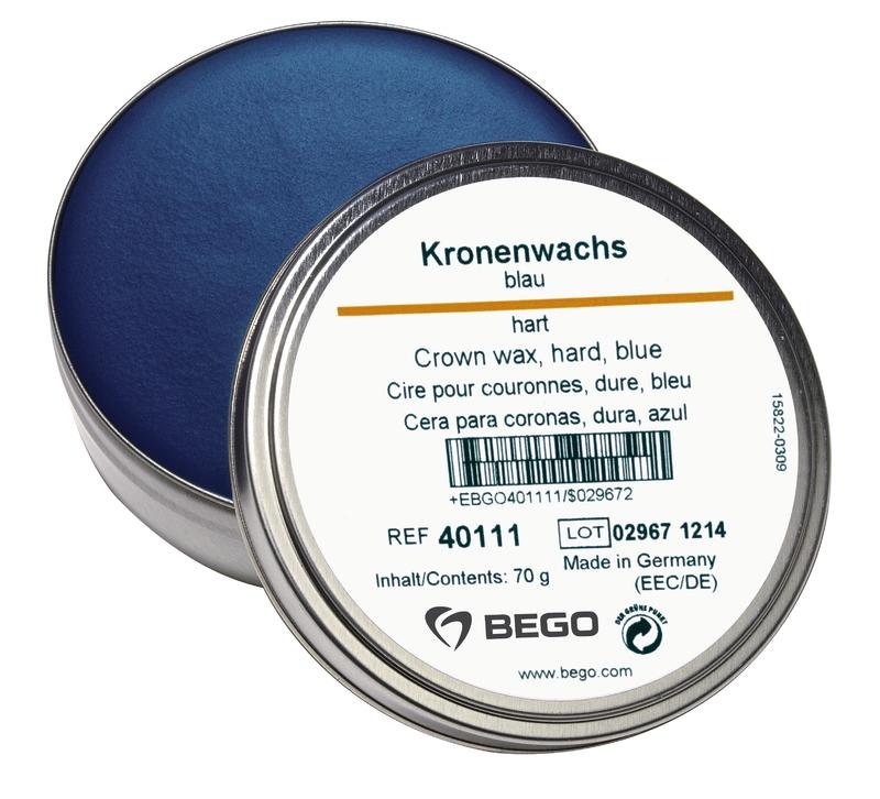 Cera para modelar, color azul, lata de 70g, #40111, Bego