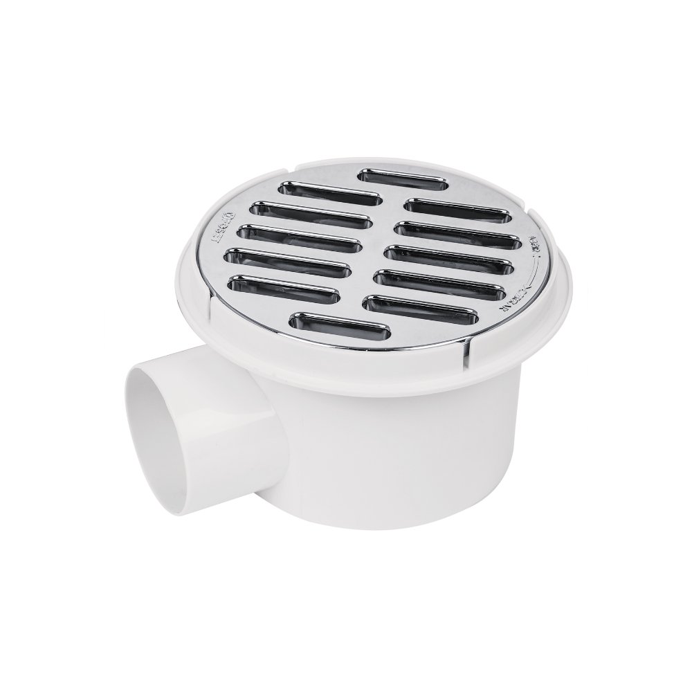 Coladera 5" Salida Lateral ABS Rejilla Cromada 1/4 vuelta 49618 Foset