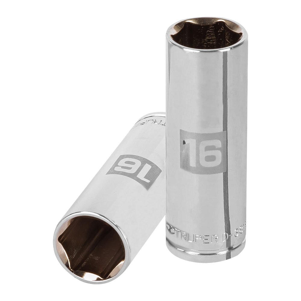 Dado largo 16mm Cuadro 3/8" 13776 Truper