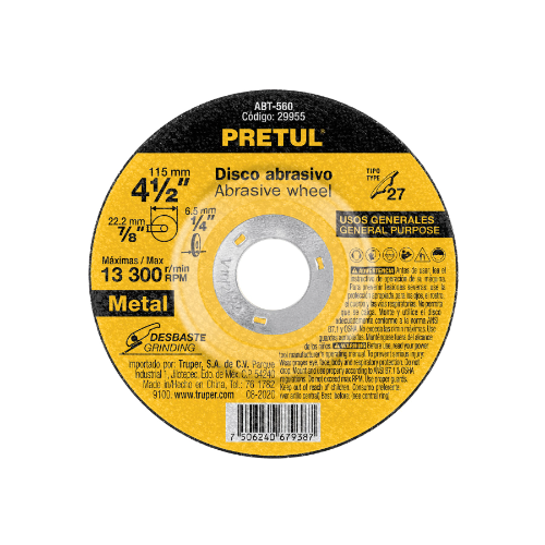 Disco Desbaste 4-1/2" 29955 Pretul
