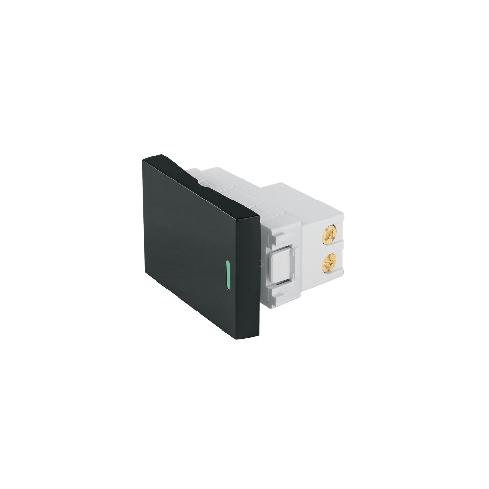 Interruptor 3 Vias Negro Lisboa 1.5 Modulos 47877 Volteck
