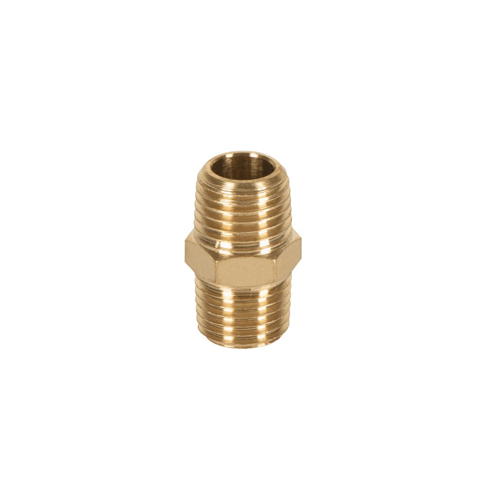 Niple Laton Macho-Macho Cuerda 1/4" NPT 19024 Truper