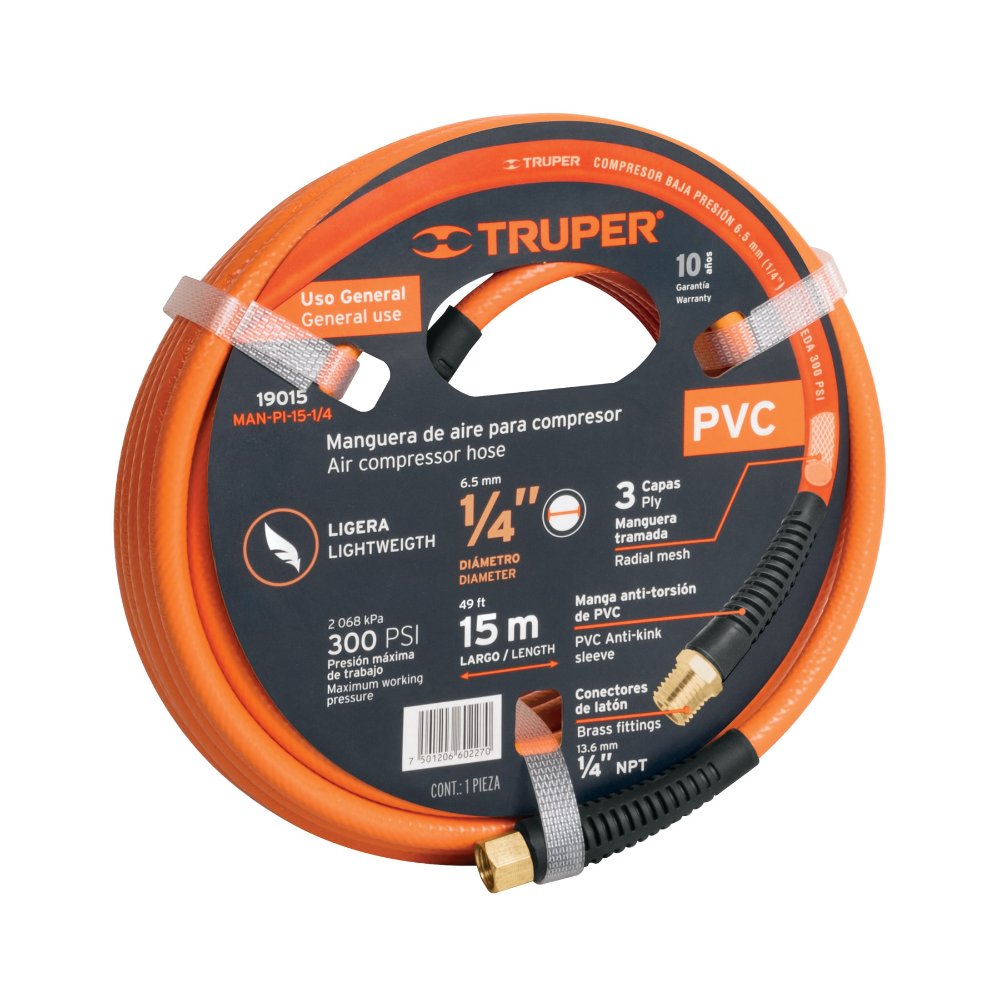 Manguera 15m De PVC Para Compresor 19015 Truper