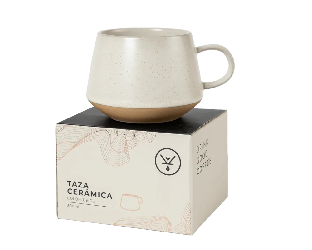 Taza Cerámica Crema con Aza 300 ML