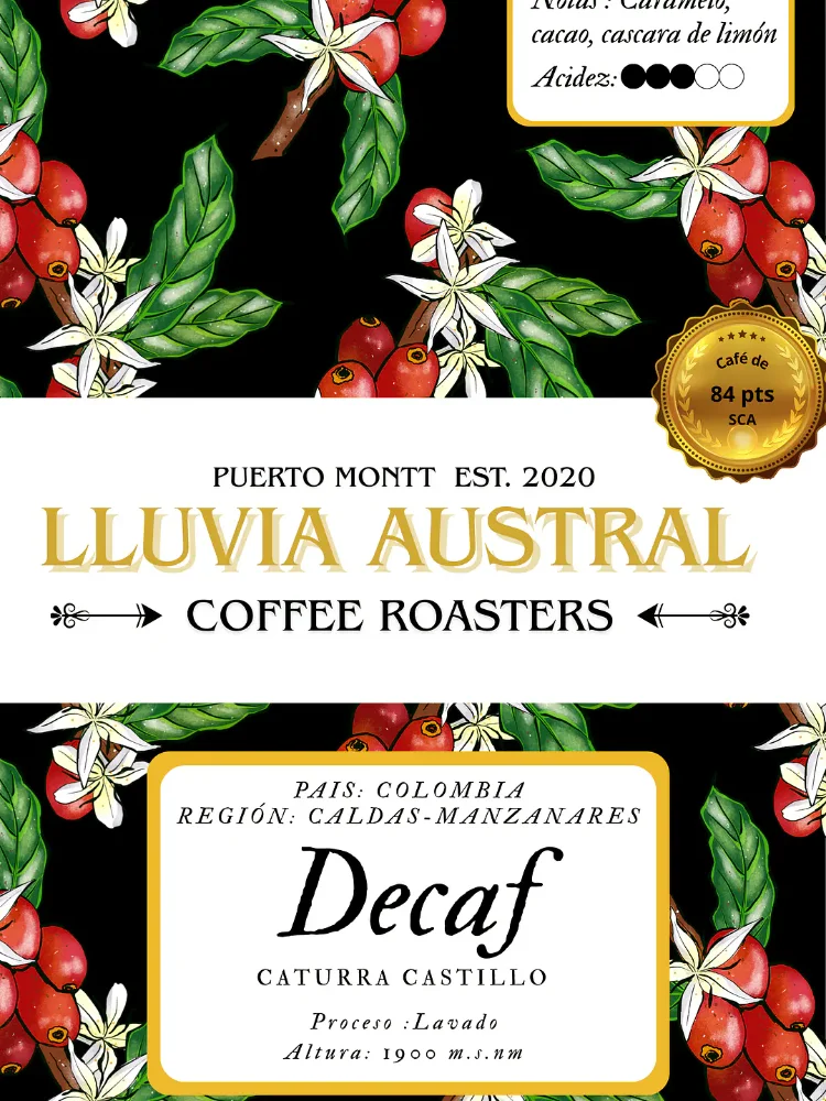 Lluvia Austral DECAF Colombia grano
