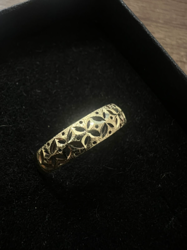 ANEL OURO 416 1,2G CHAPINHA TRABALHADO VAZADO