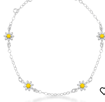 PULSEIRA PRATA MARGARIDAS
