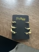 BRINCO FOLHEADO OURO 18K ARGOLA CLICK ORGANICO