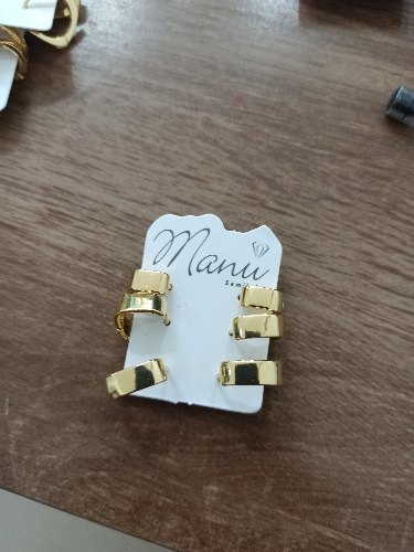 BRINCO FOLHEADO OURO 18K ARGOLA CLICK QUADRADO LARGO
