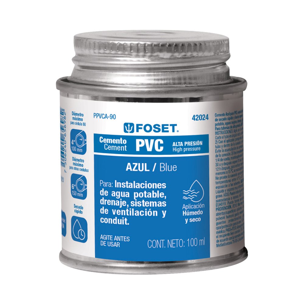 90ML CEMENTO AZUL PVC HASTA 12"