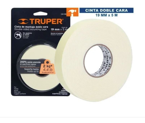 19MMX5M CINTA DOBLE CARA TRUPER