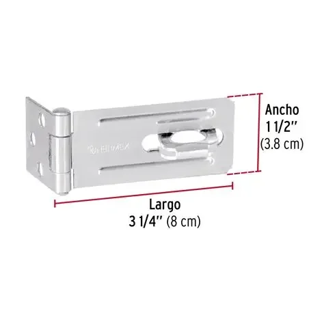 3-1/4" PORTACANDADO ACERO ZINCADO