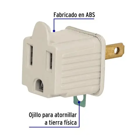 ADAPTADOR 3 A 2 GRIS VOLTECK