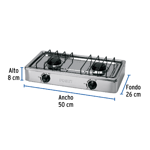 2 QUEMADORES PARRILLA DE GAS FOSET