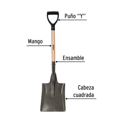 PALA CUADRADA 28" PRETUL
