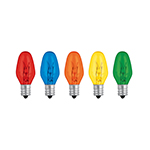 C/U FOCOS INCANDESCENTES COLORES 7.5WATTS