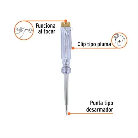 14CM PROBADOR DE CORRIENTE ALTERNA TIPO DESARMADOR
