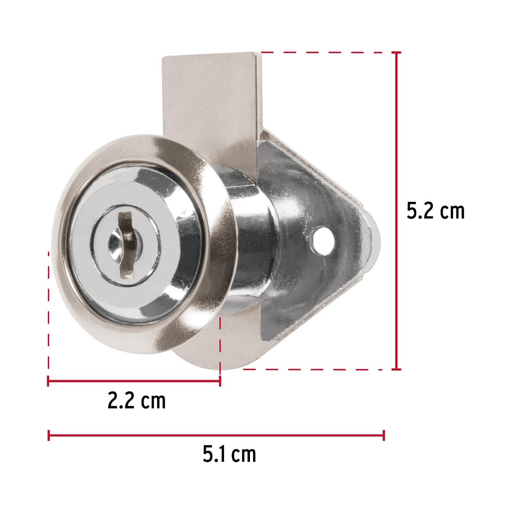CERRADURA CROMO PARA MUEBLE MODELO 21