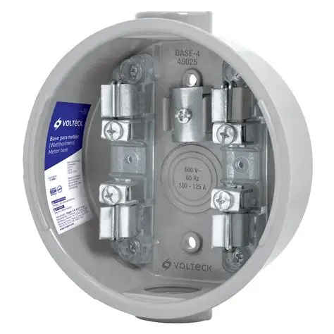 BASE WATTHORIMETRO 4 TERMINALES VOLTECK