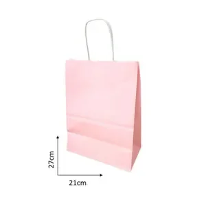 Bolsa Kraft 21x27 Rosado Claro