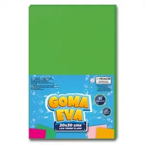 Goma Eva Hoja Lisa Verde Claro
