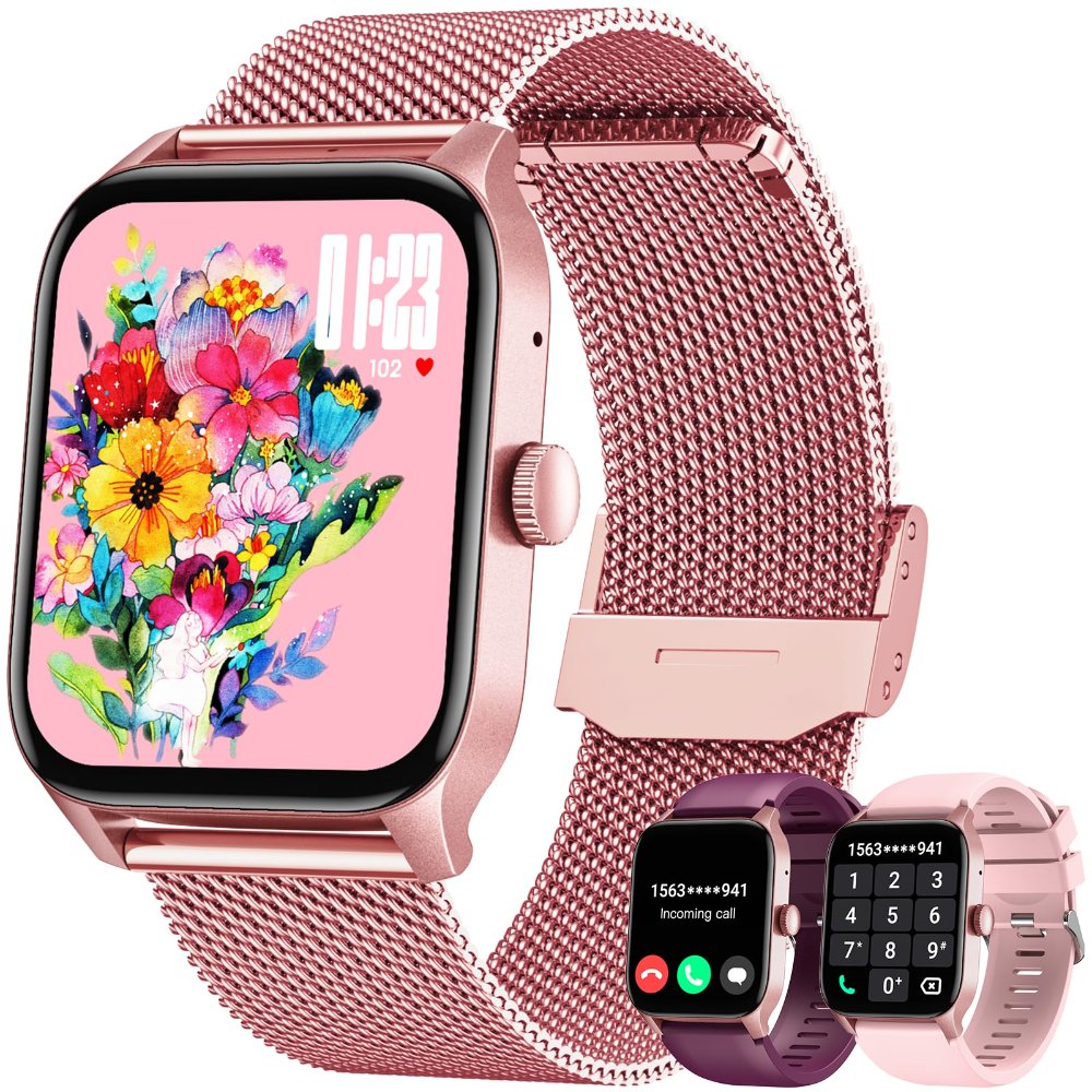 61883 - RELOJ - SMART WATCH - CORREA GOMA ROSADO