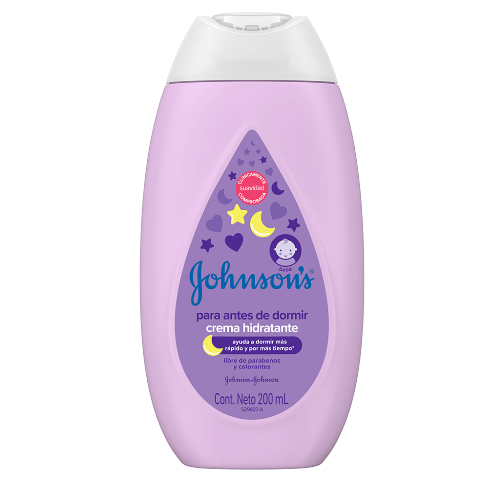 Crema hidrantante Johnsons para antes de dormir 200ml