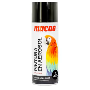 PINTURA SPRAY MACAO NEGRO BRILLANTE  39 Envíos en dos días  Envios Icon Pago seguro con PixelPay  macao Logotype PINTURA SPRAY MACAO NEGRO BRILLANTE 39 Código:  067602